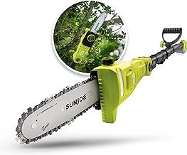 Sun Joe 24V-PS8-LTE 24-Volt 8-Inch, 14-Foot Reach, Cordless Telescoping Pole Chain Saw w/8-Inch Cutting Bar, Auto-Oiler, Adjustable Pole Head for Tree Trimming, Kit (w/2.0-Ah Battery